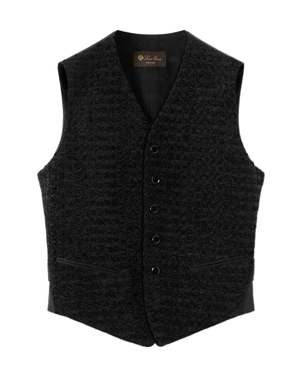 Loro Piana Black Harrington Vest
