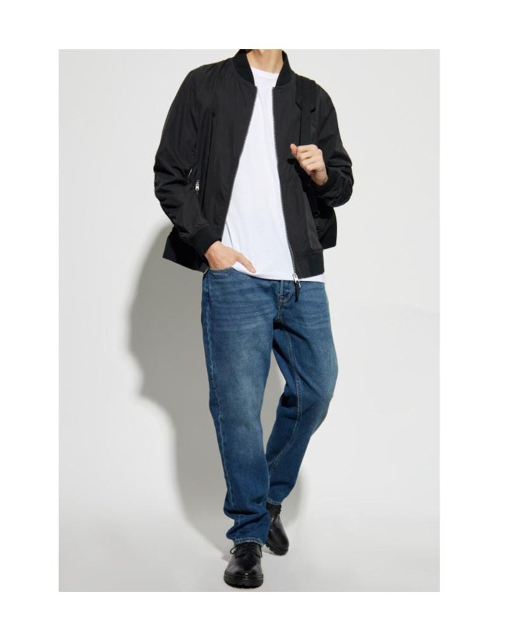 AllSaints Black Classic Bomber Jacket for men