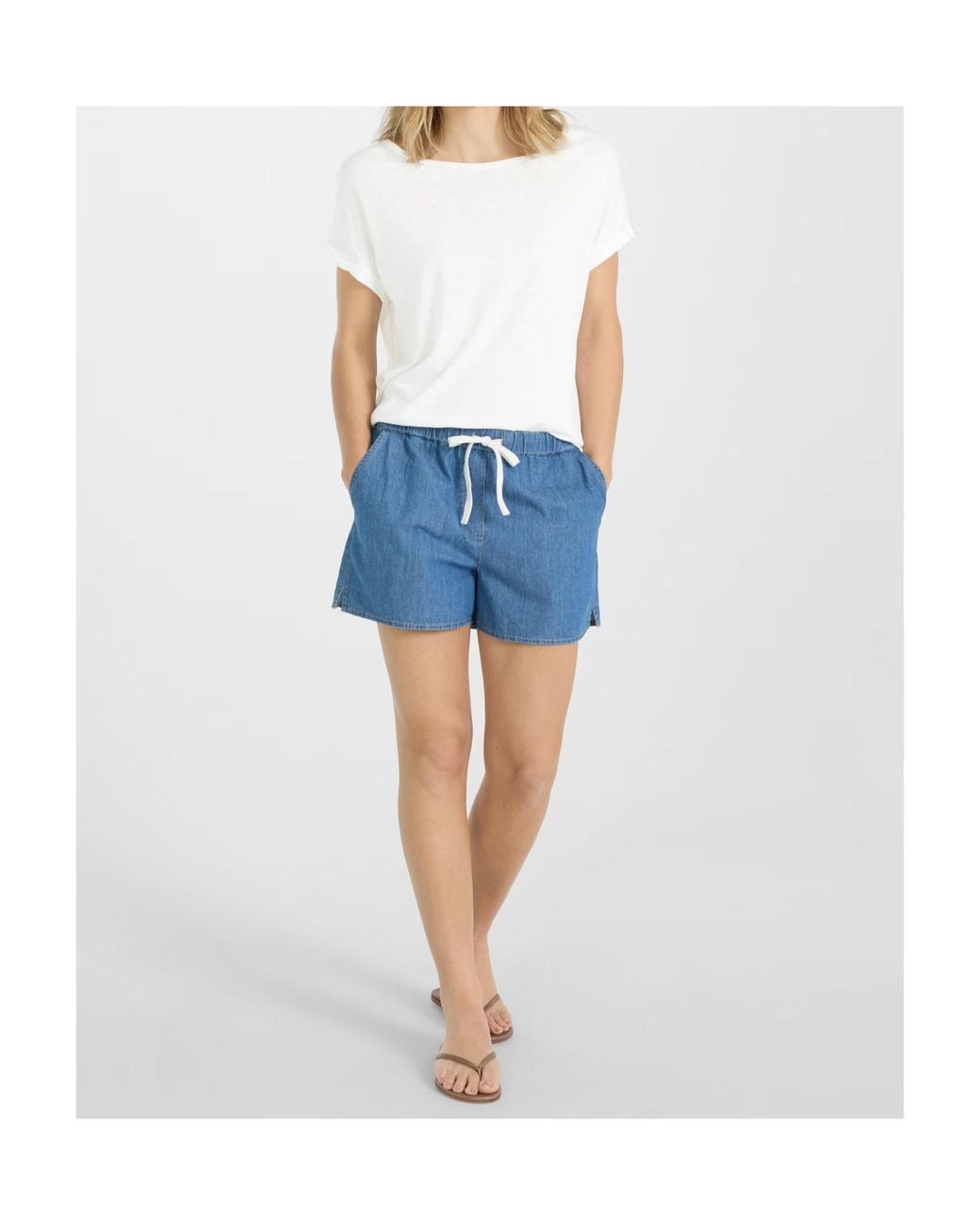 Juvia Blue Drawstring Waist Shorts