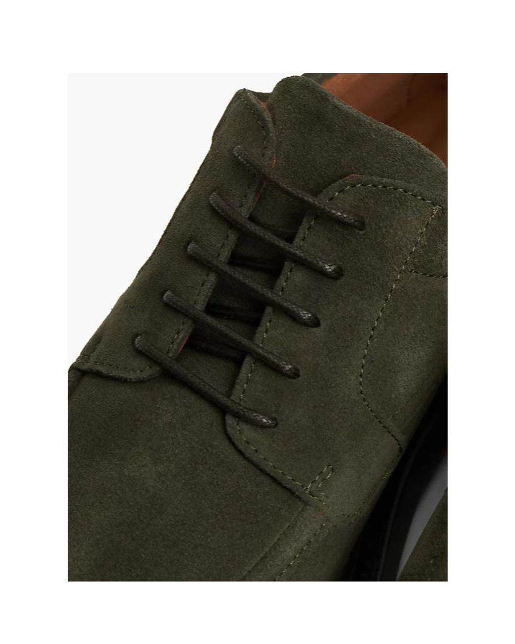 Tommy Hilfiger Green Lace-Up Suede Derby Shoes for men