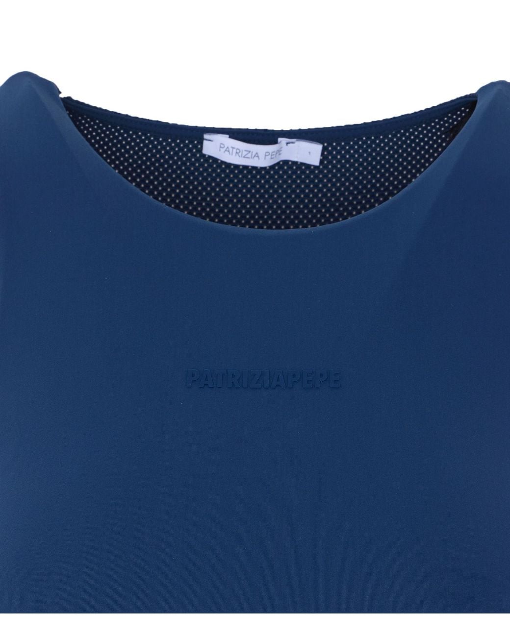 Patrizia Pepe Blue Sporty Jersey Top