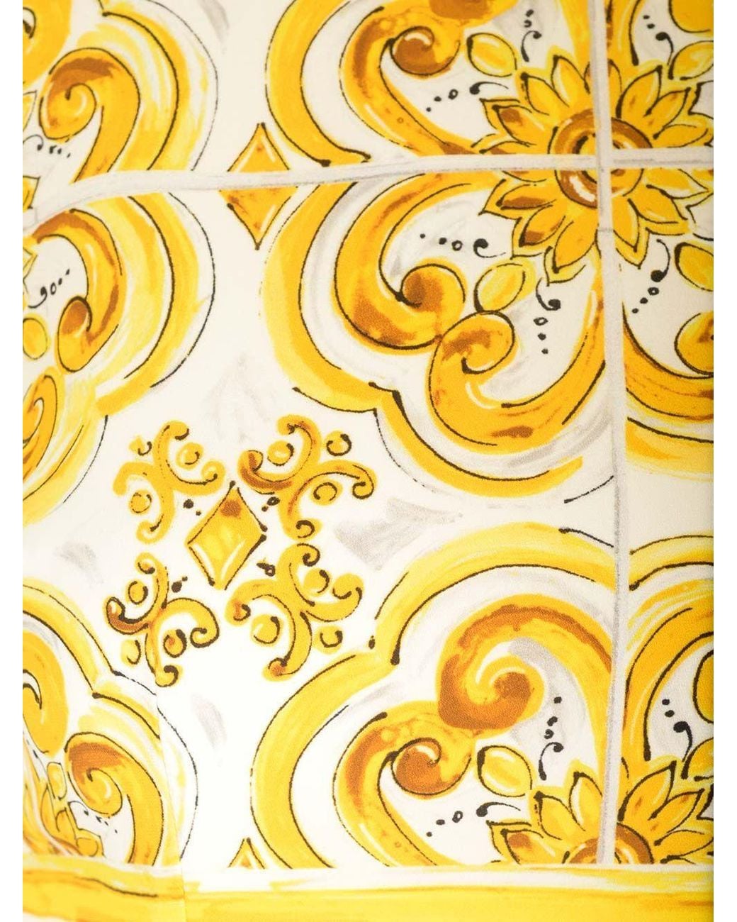 Dolce & Gabbana Metallic Silk Majolica-Print Dress
