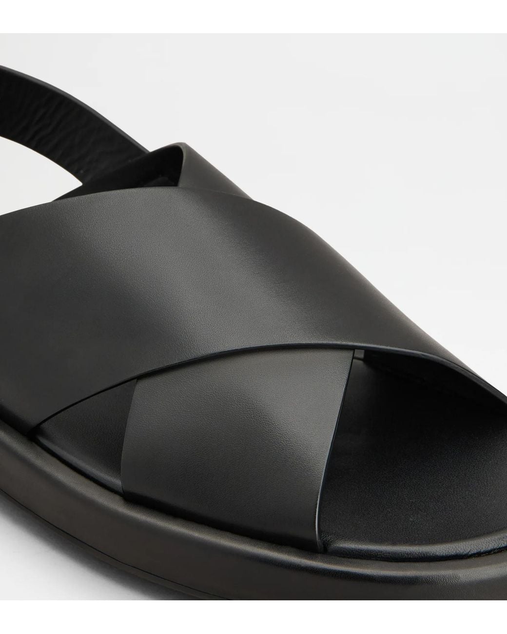 Tod's Black Open-Toe Flat Sandals for men