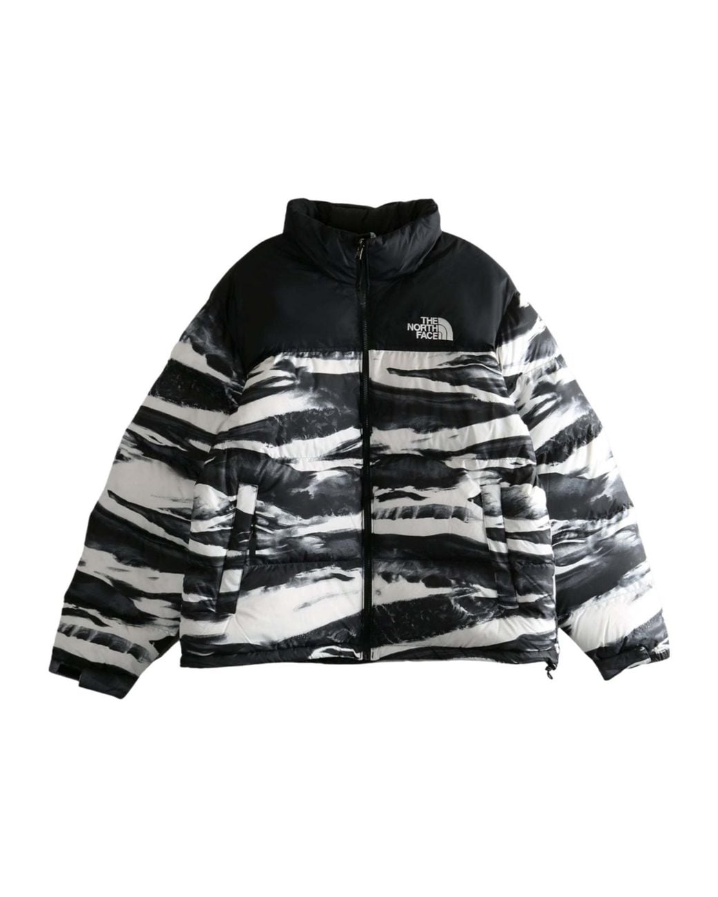 The North Face Black Logo Printed Zip-Up Jacket for men