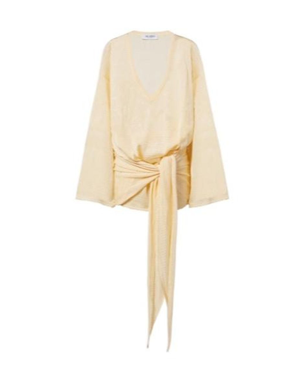 The Attico Natural Open-Knit Minidress