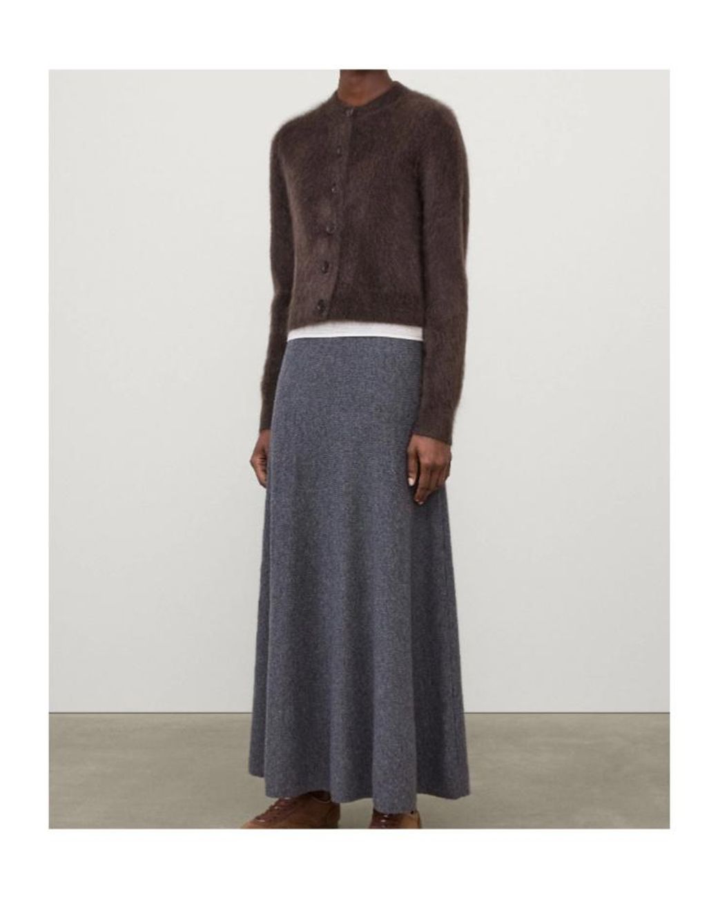 Lisa Yang Black Azelea Fuzzy Buttoned Cardigan