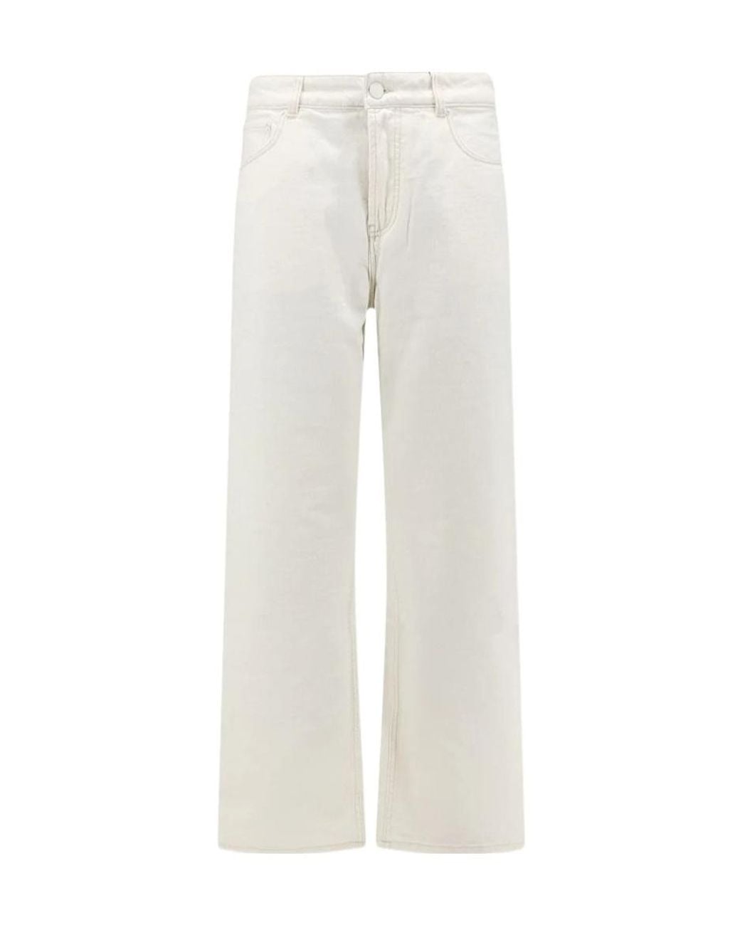 AMI White Large Fit Denim Jeans for men