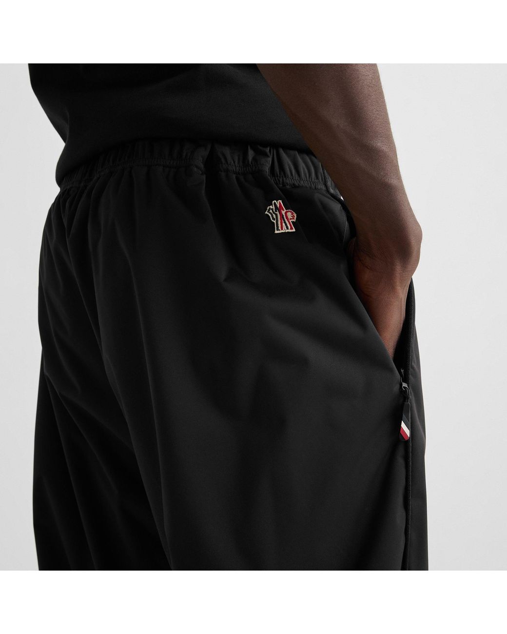 Moncler Black Drawstring Ankle Sweatpants for men