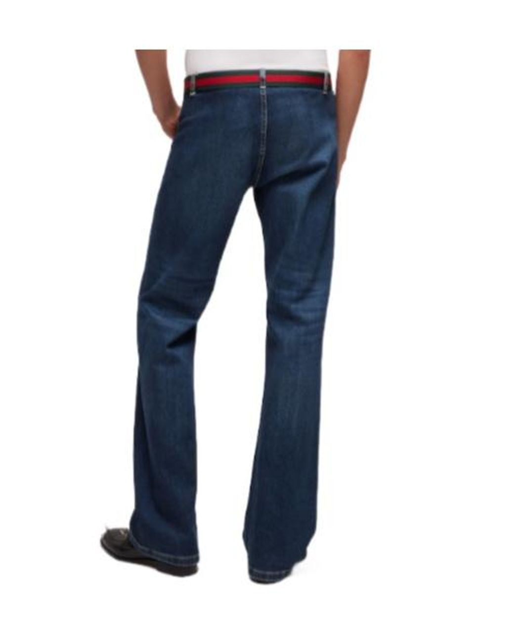 Gucci Blue Flared Stretch Jeans for men