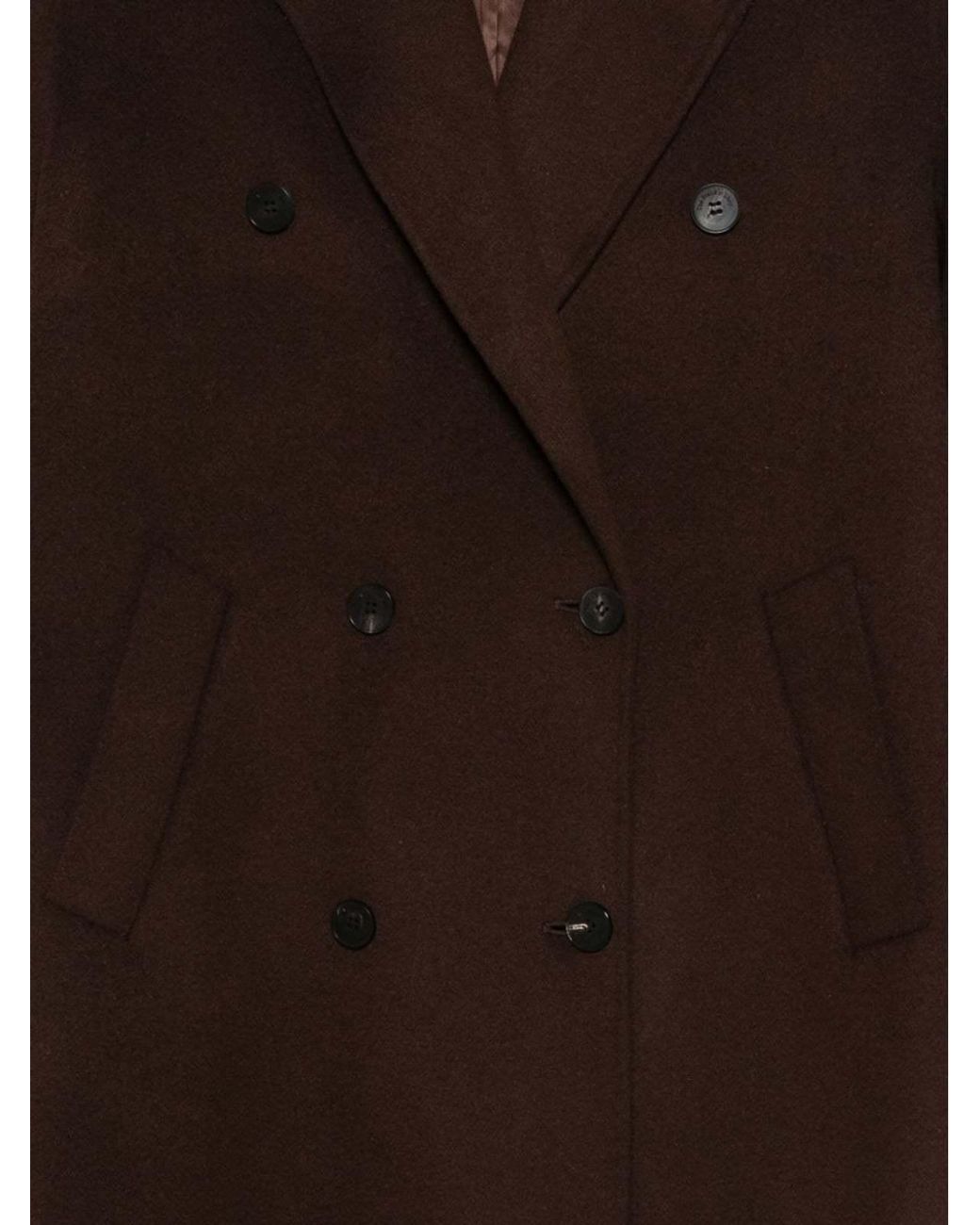 Frankie Shop Black Gala Oversized Double-Breasted Coat