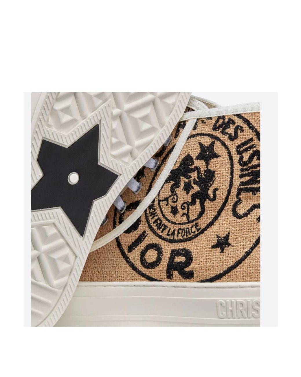 Dior Natural Walk'N' High-Top Sneaker