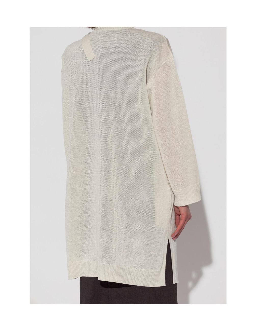 Issey Miyake White Cotton Cardigan