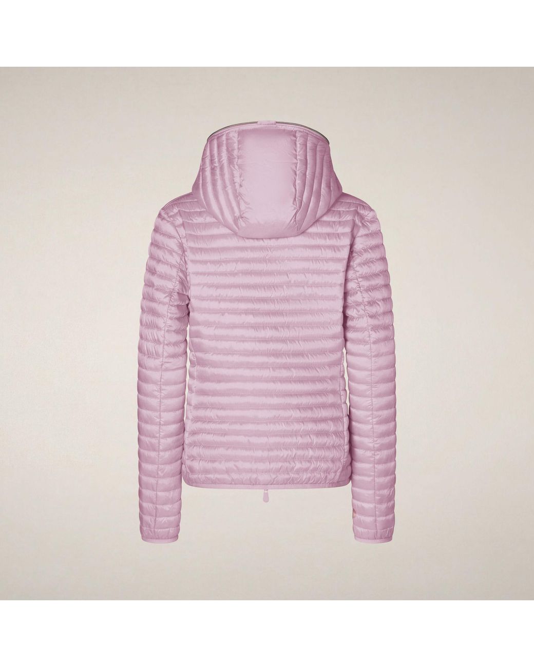 Save The Duck Purple Zip-Up Hooded Quilted Jacket