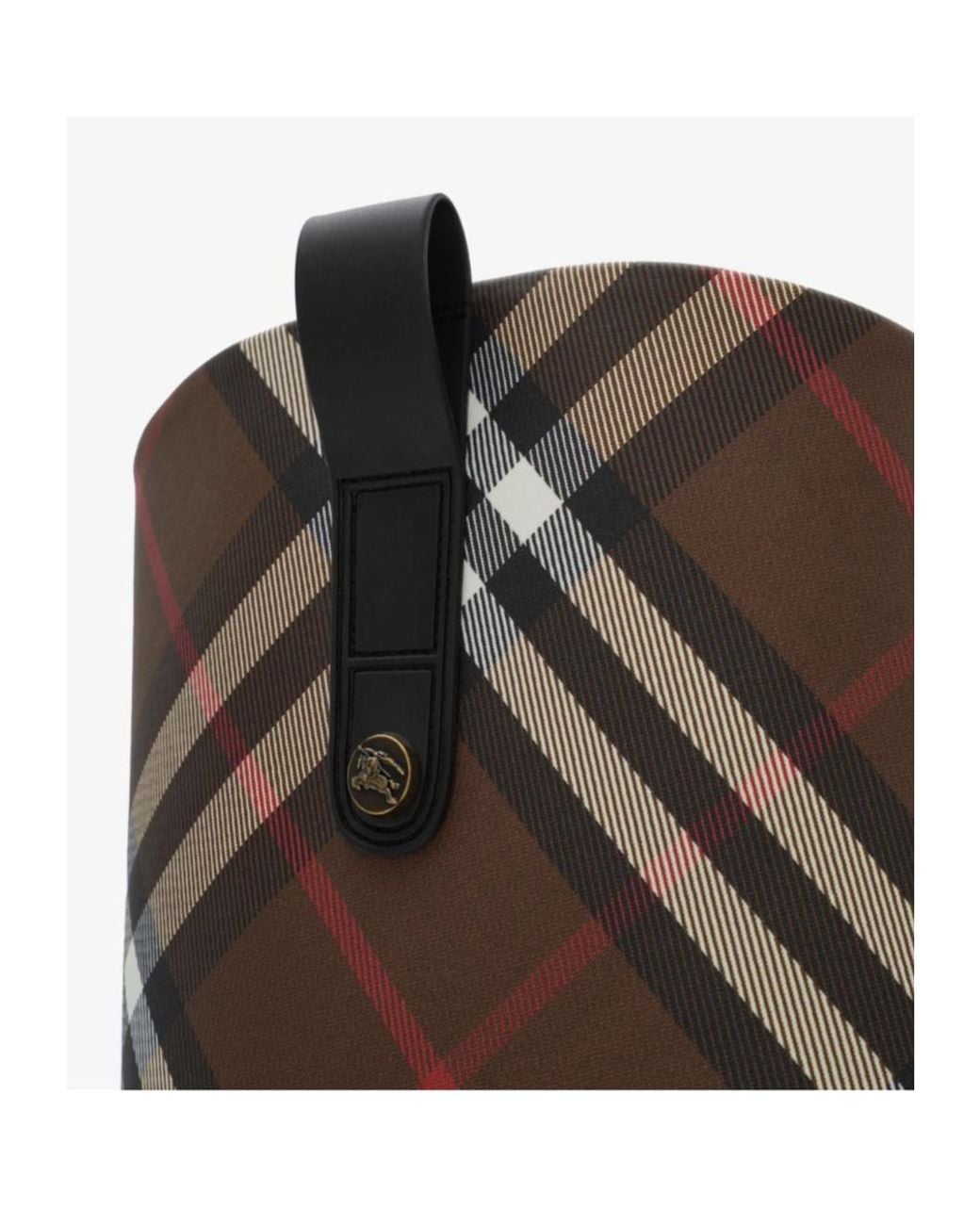 Burberry Black Lf Cavalier Check Rubber Boots