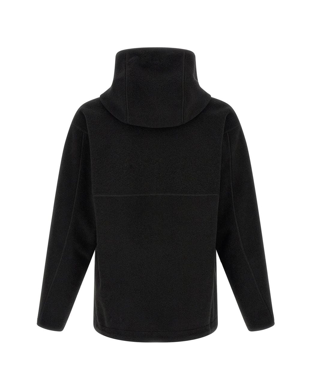 Herno Black Laminar Textured Zip Hooded Jacket for men