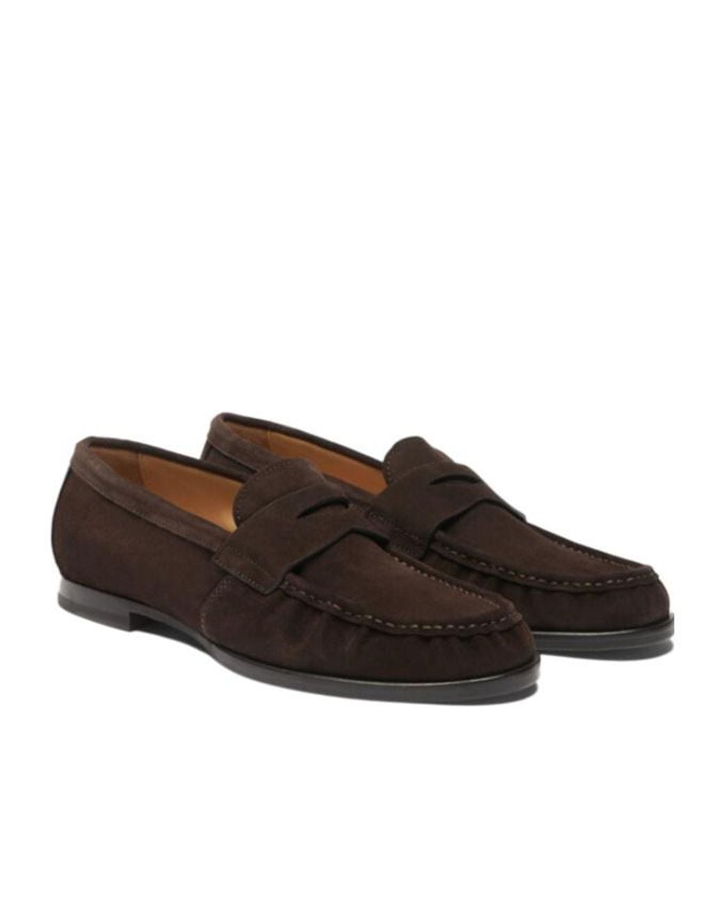 Scarosso Brown Fred Round-Toe Loafers for men