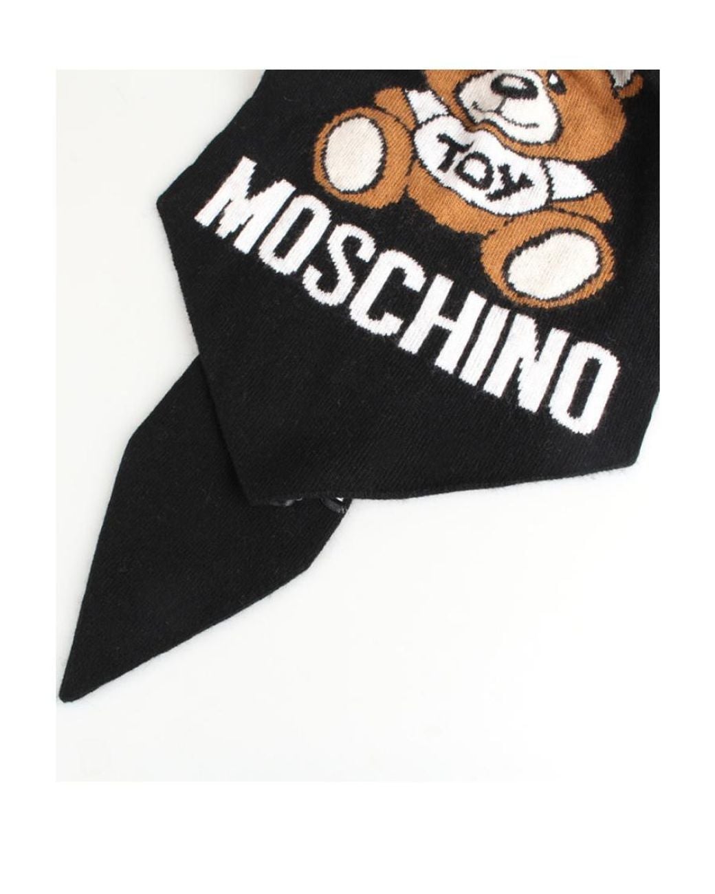 Moschino Black Logo Scarf for men