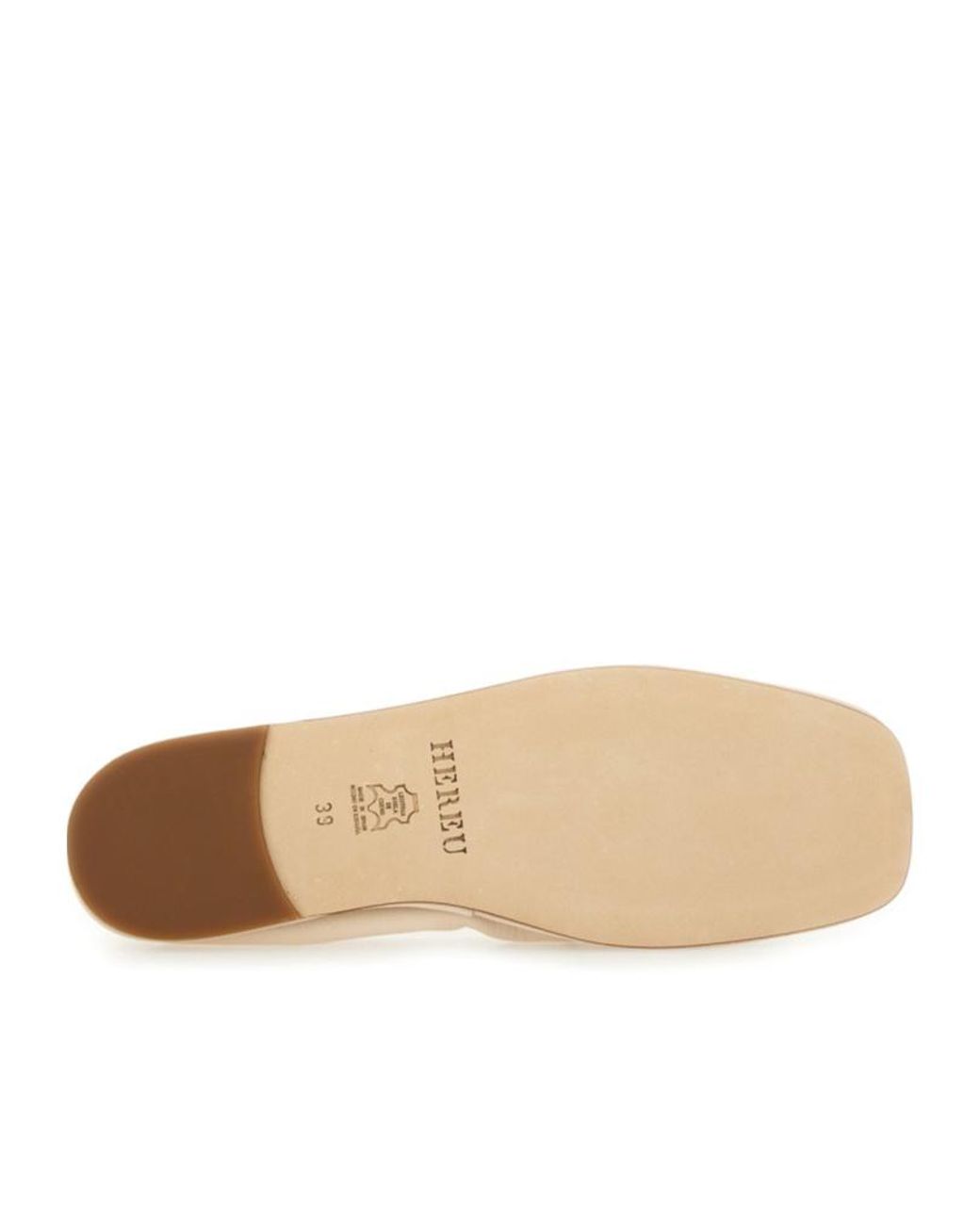 Hereu Natural Elasticated Detailed Slip-On Flat Shoes