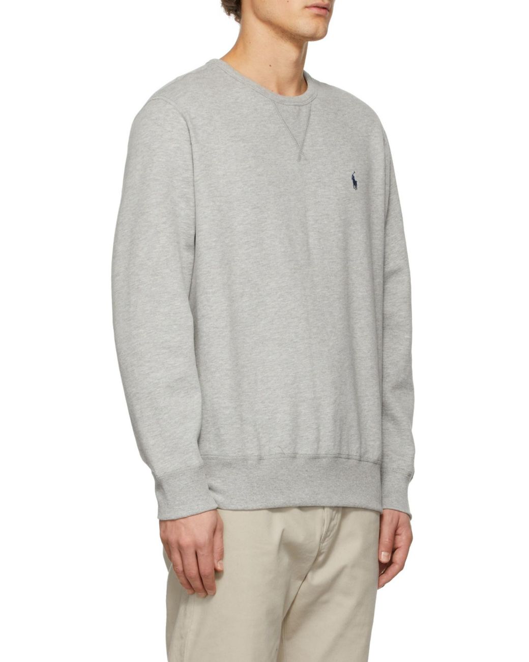 Polo Ralph Lauren White Logo Embroidered Sweatshirt for men