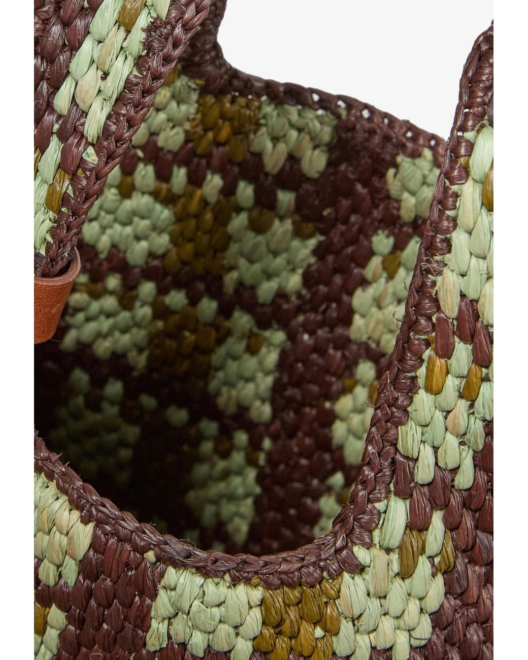 A.P.C. Multicolor Pecan Raffia Tote Bag