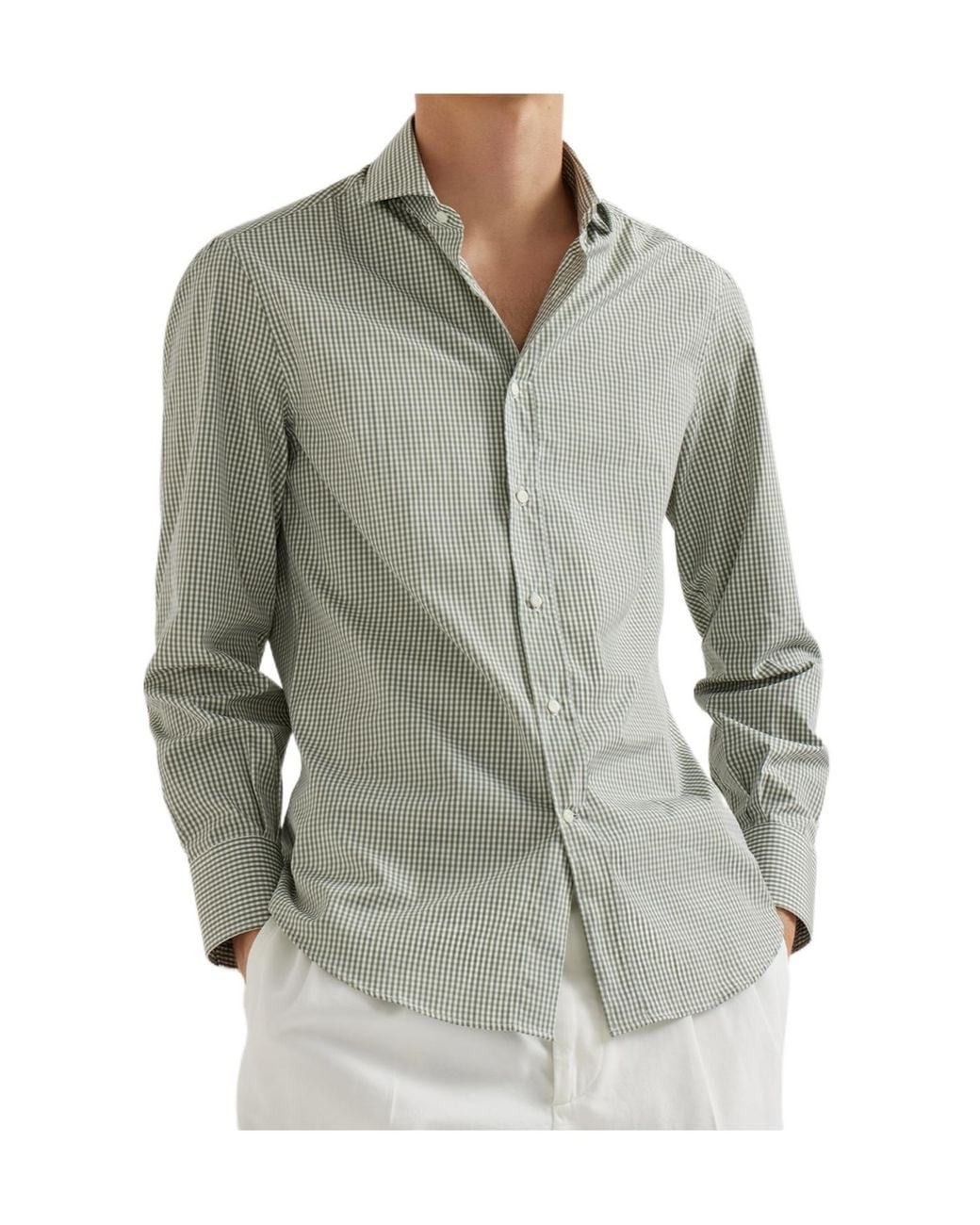 Brunello Cucinelli Gray Long-Sleeve Shirt for men