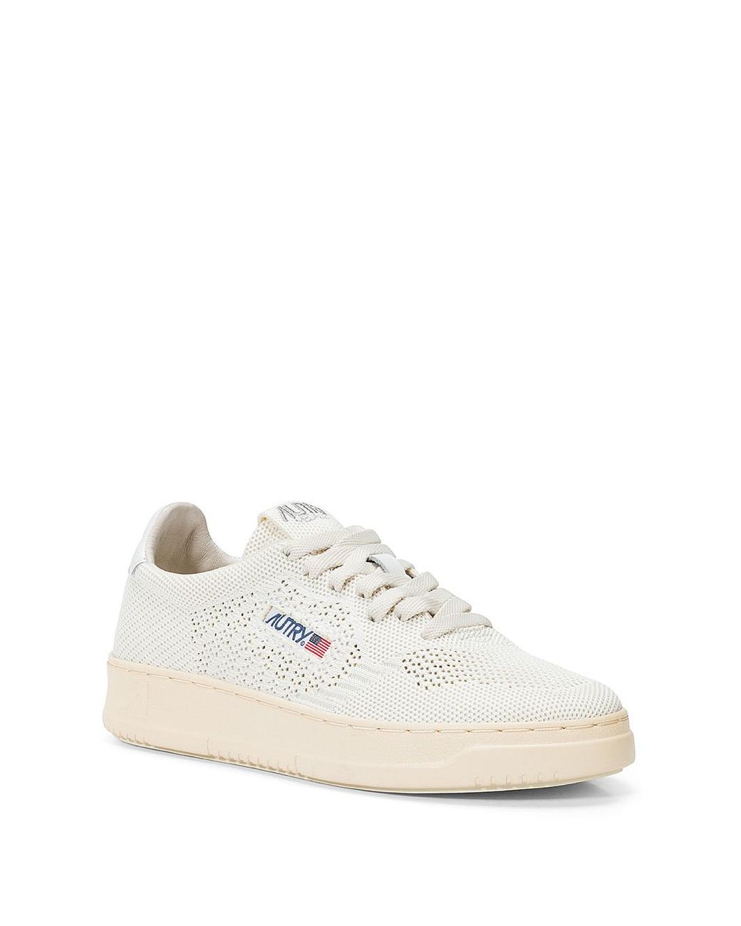 Autry White Easeknit Low-Top Sneakers