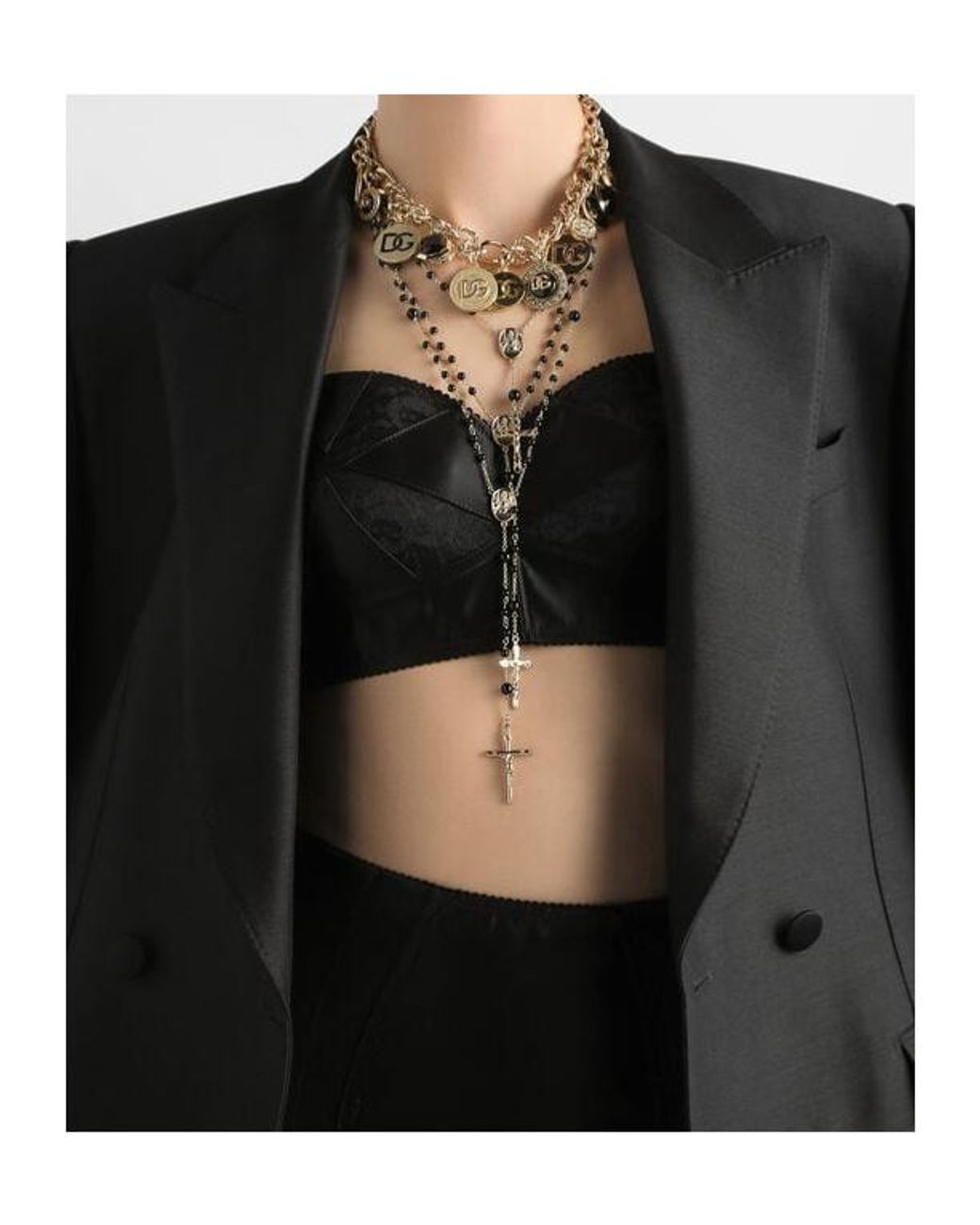 Dolce & Gabbana Black Double Breasted Long Sleeved Blazer