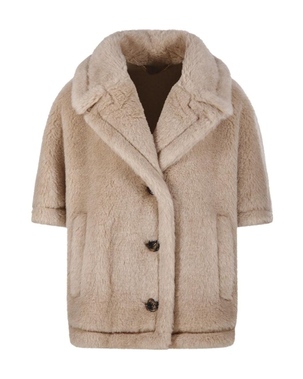 Max Mara Natural Corvino1 Button-Up Cape