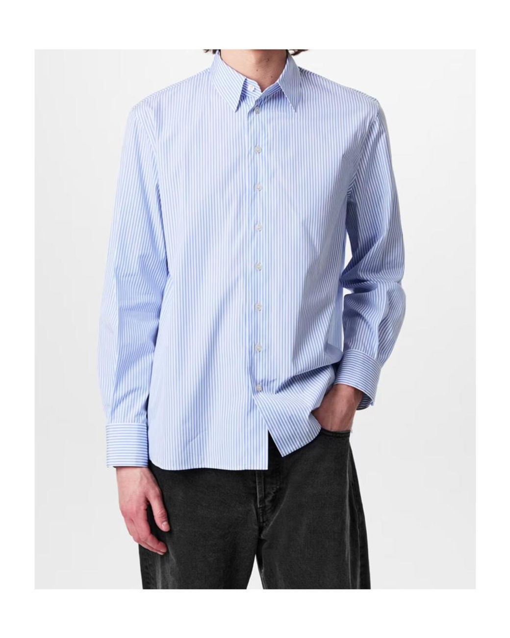 Saint Laurent Blue Chemise Long Sleeve Shirt for men