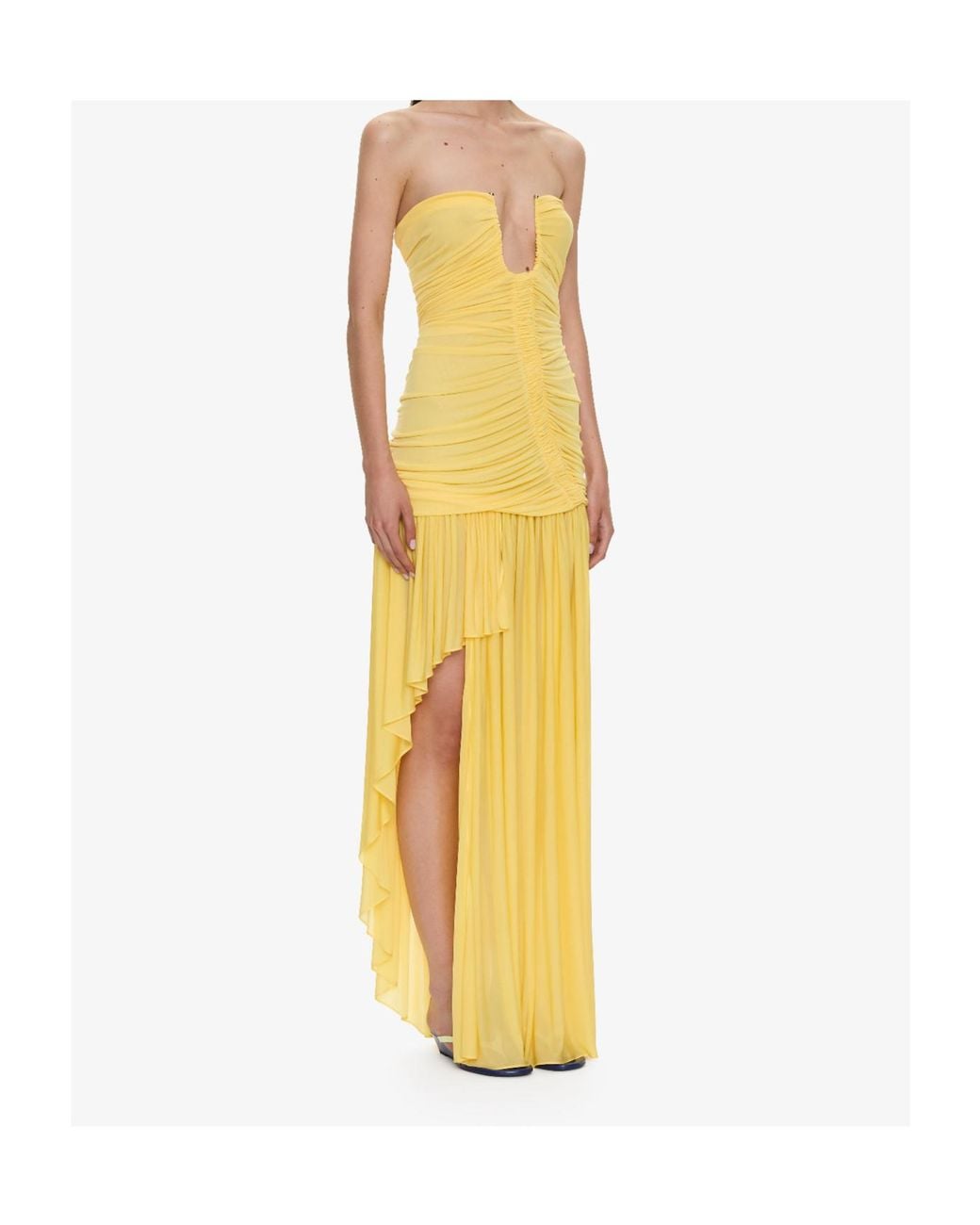 Christopher Esber Yellow Strapless Dress