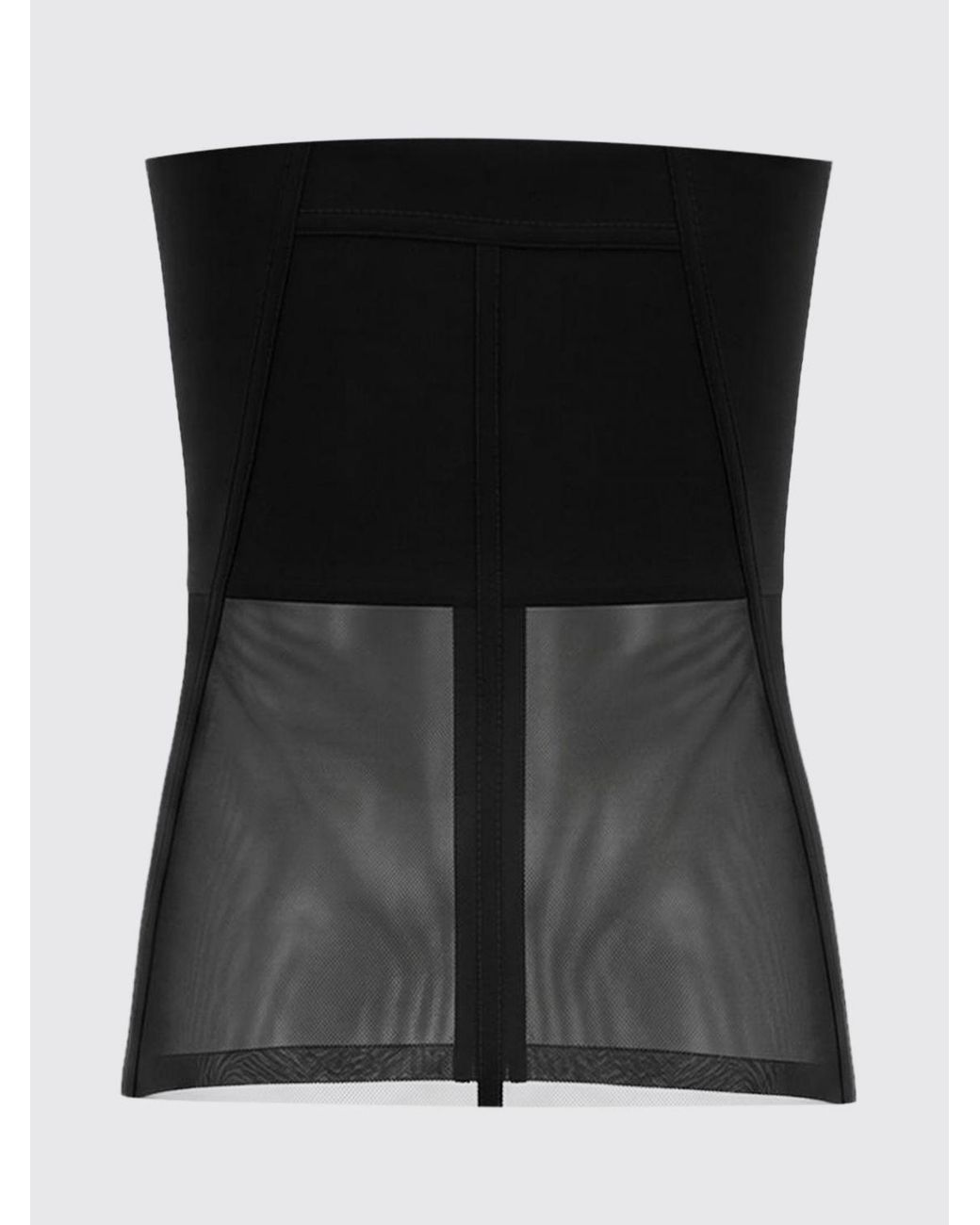 Rick Owens Black Strapless Bustier Top