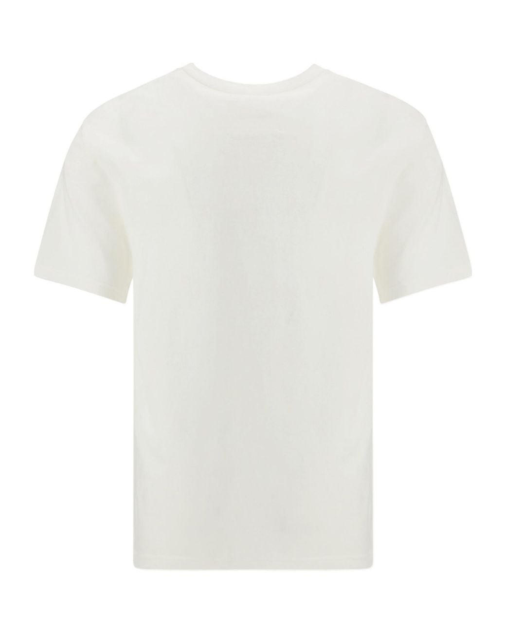 Jil Sander White Logo Printed Crewneck T-Shirt for men