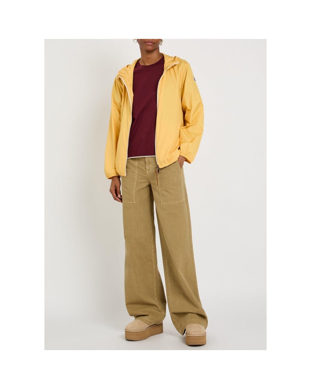 Moncler Natural Casual Cotton Pants