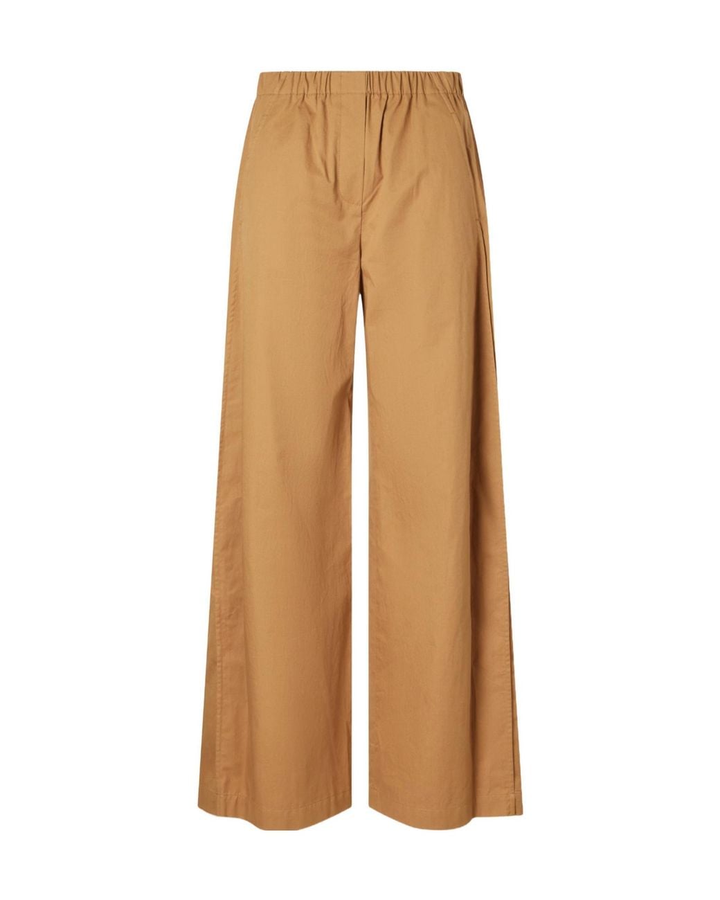 Theory Natural Cotton-Poplin Wide-Leg Pants