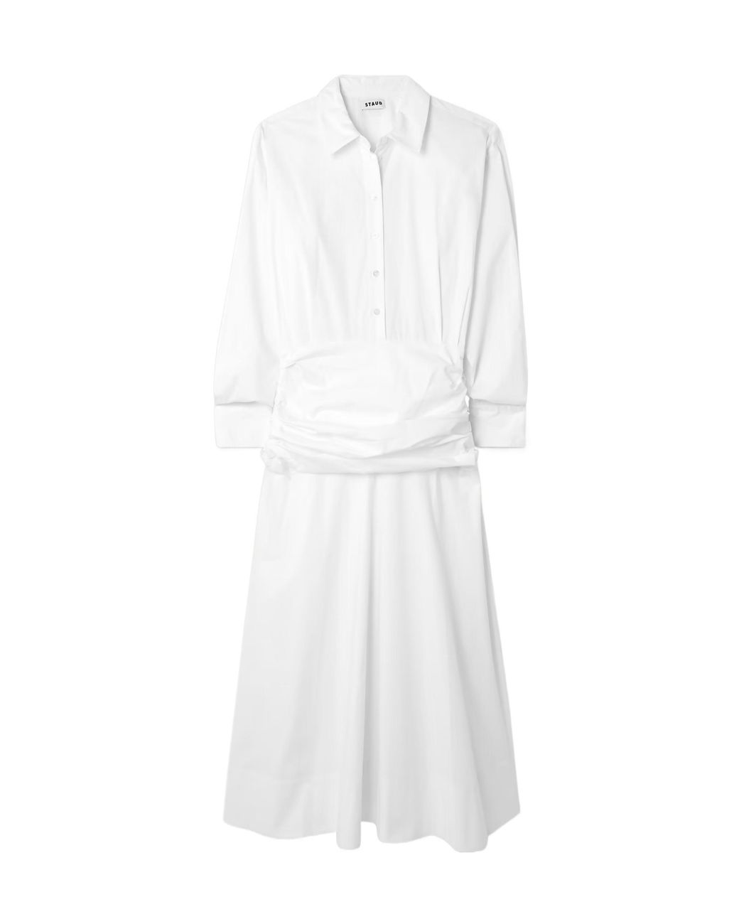 Staud White Indya Shirt Dress