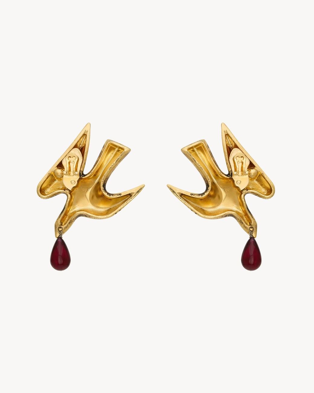 Saint Laurent Metallic Dove Earrings