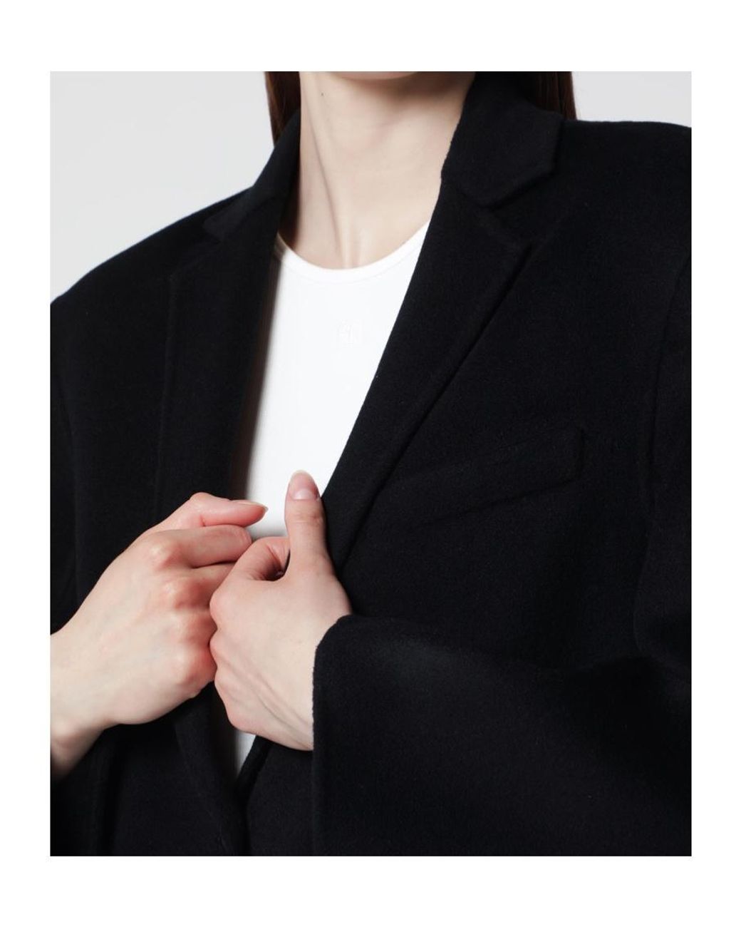 Anine Bing Black Quinn Single-Breasted Blazer