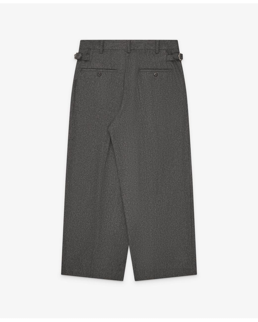 Comme des Garçons Gray Wide-Leg Double-Pleated Trousers for men