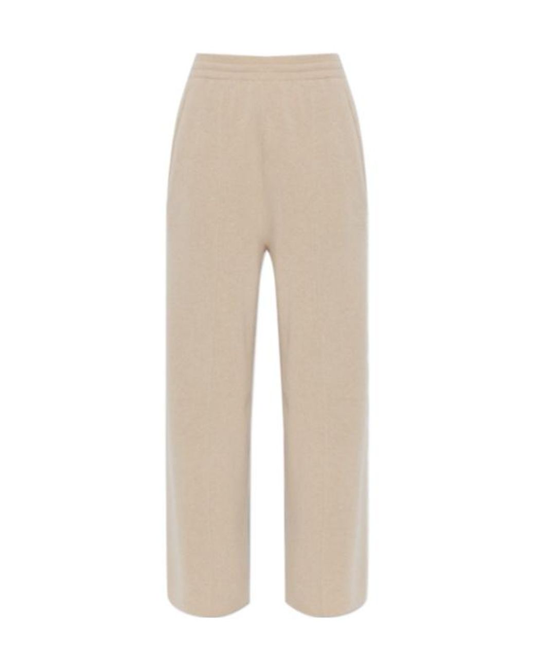 Lanvin Natural Straight-Leg Knit Pants