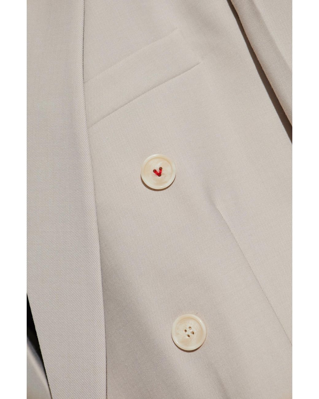 Victoria Beckham Gray Relaxed Double-Breasted Blazer