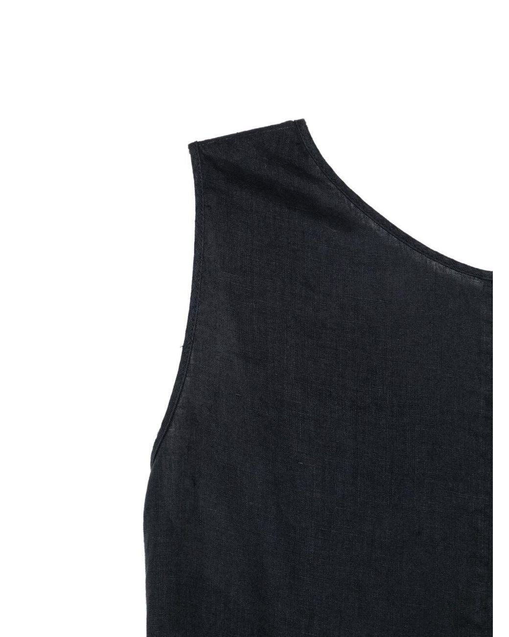 Aspesi Black Cut-Out Tie-Fastening Maxi Dress
