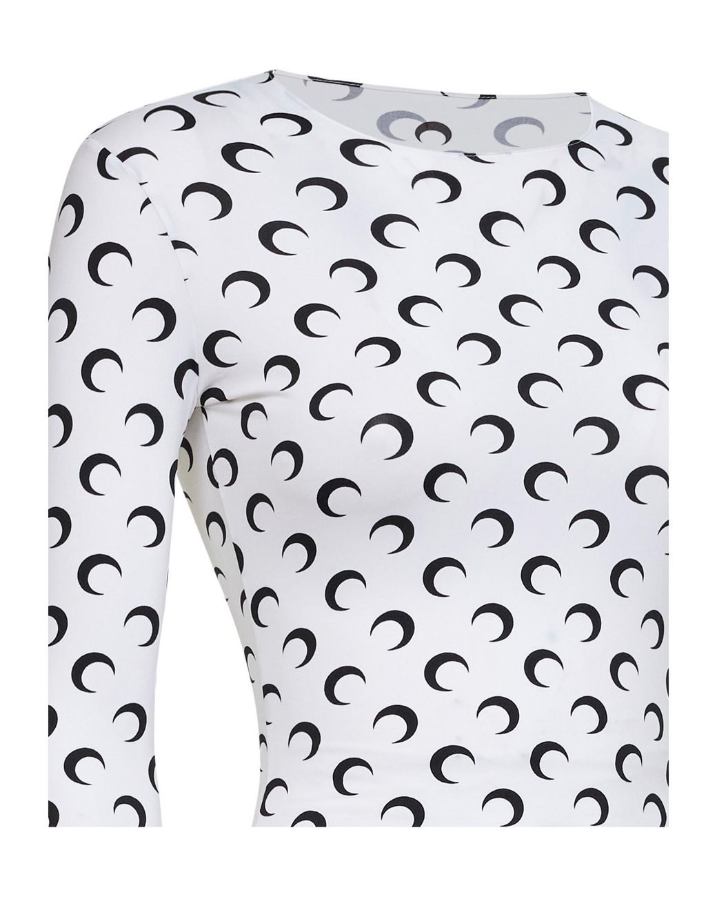 MARINE SERRE White Moon Printed Crewneck T-Shirt