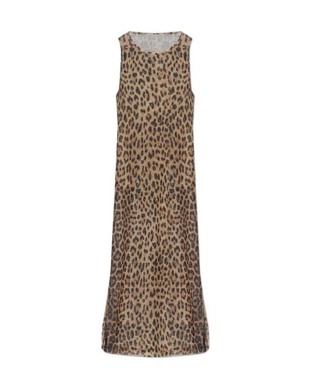 Moschino Natural Animal Printed Beach Dress