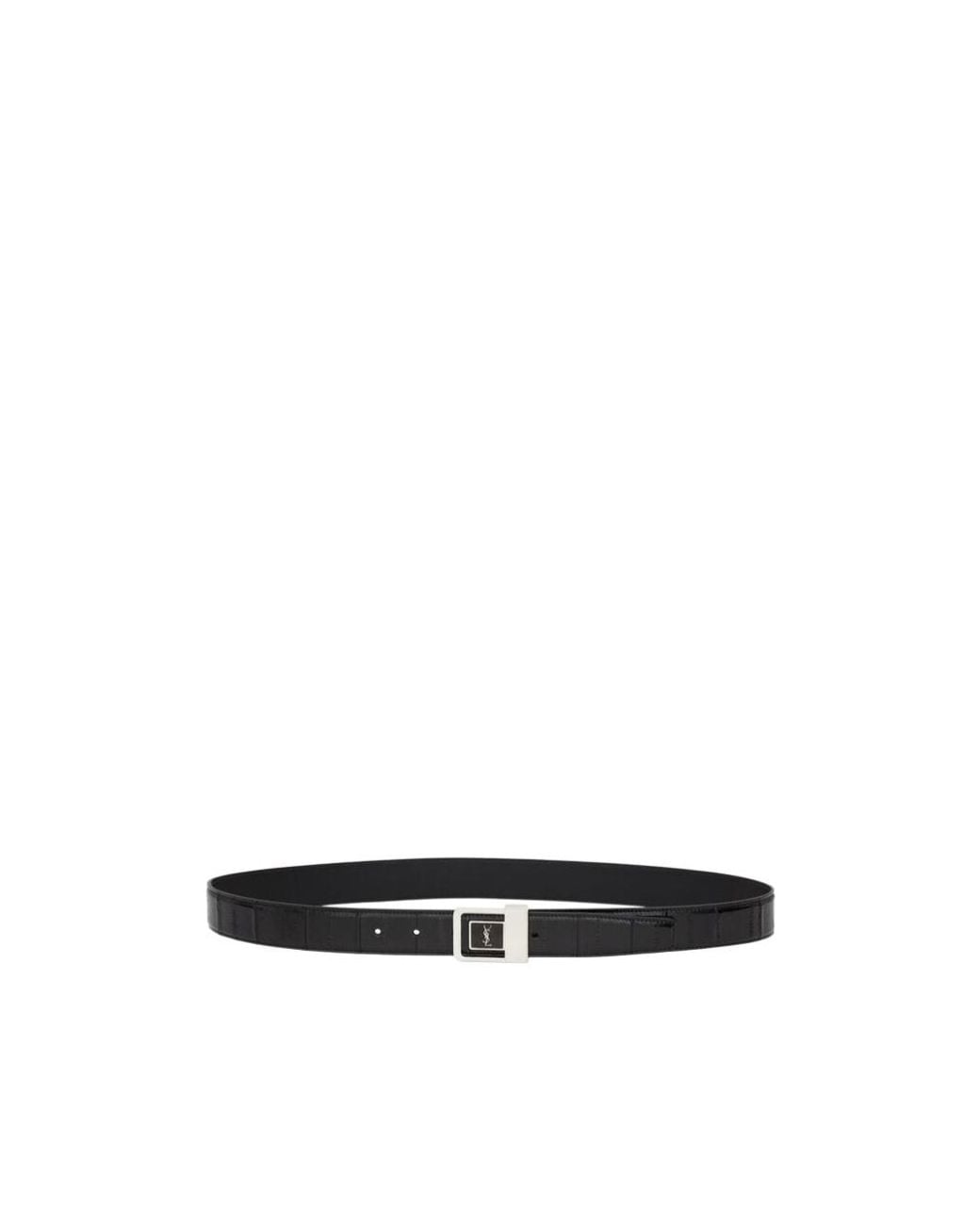 Saint Laurent White La 66 Belt for men