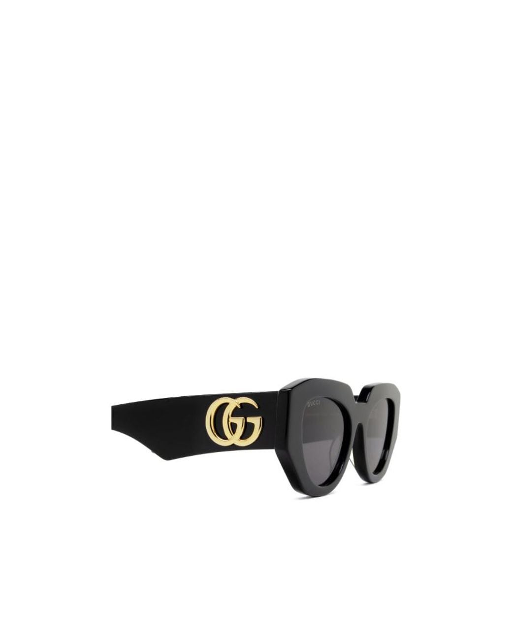Gucci White Eyewear Geometric Frame Sunglasses
