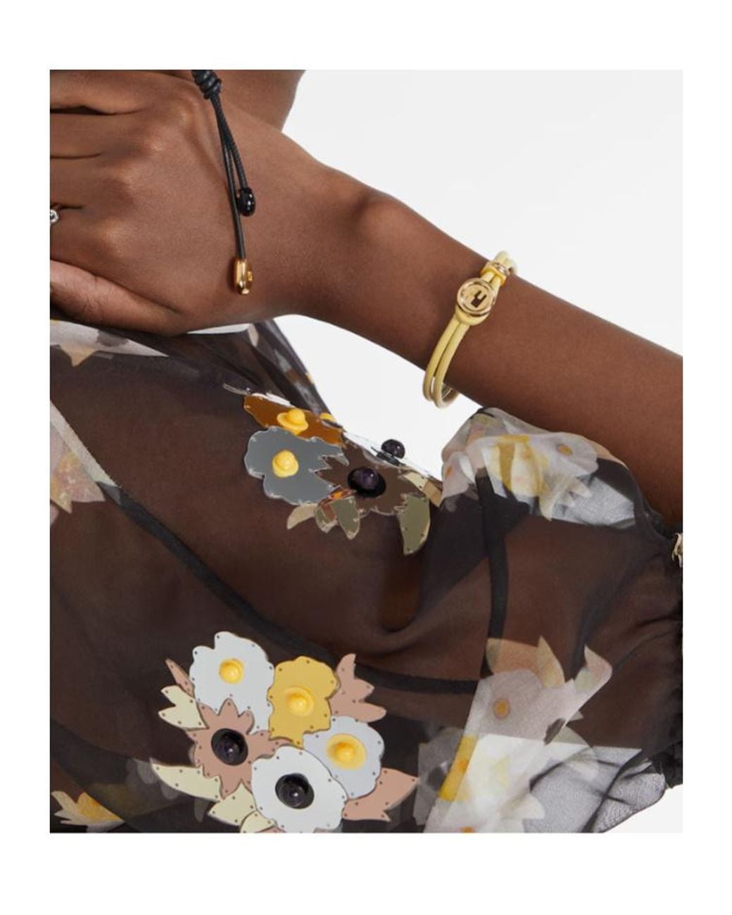 Fendi Yellow Everround Bracelet