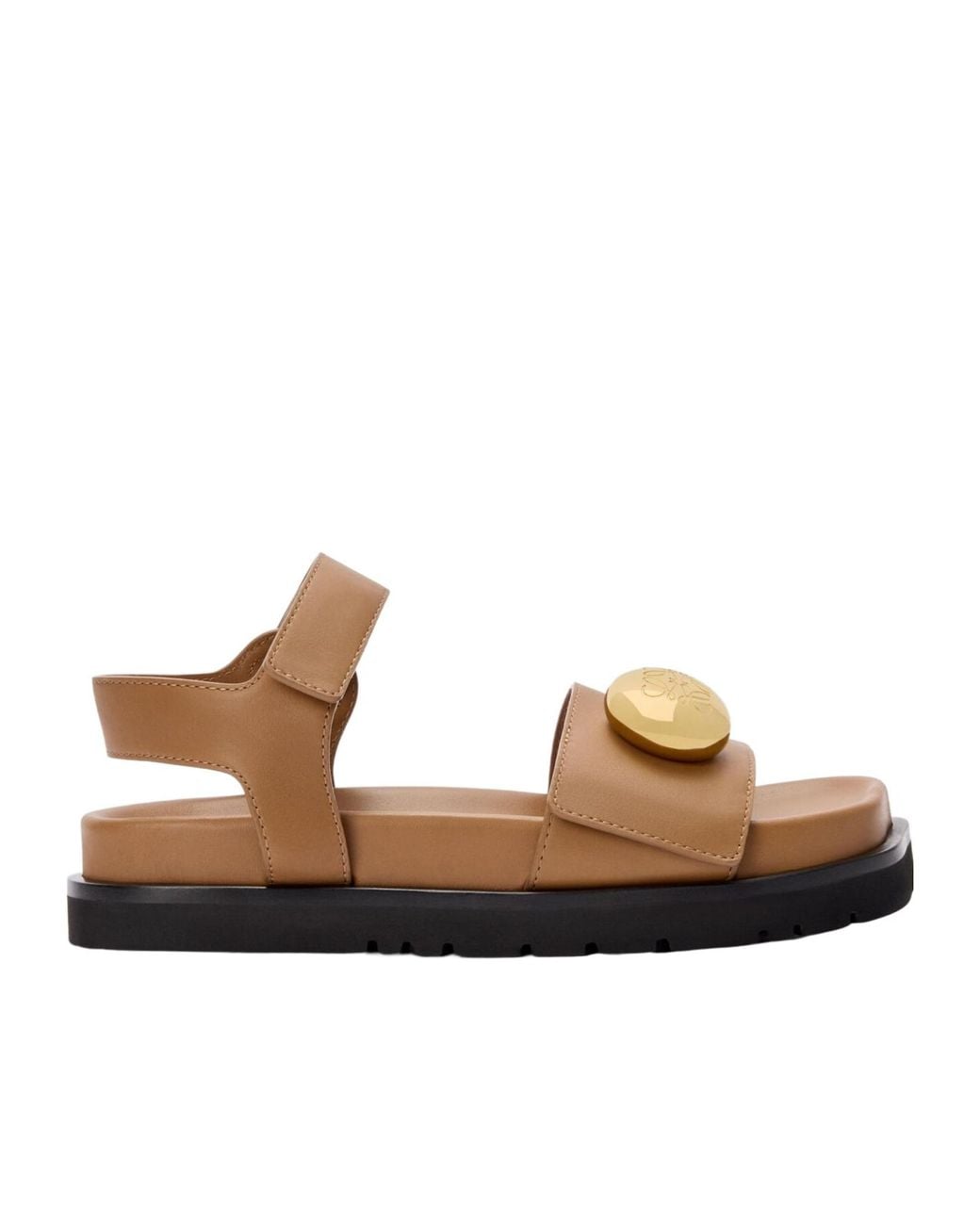 Loewe Brown Anagram Pebble Sandals