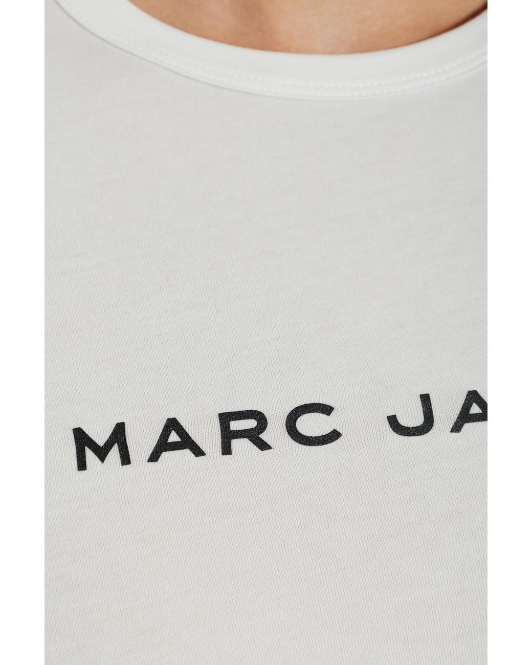 Marc Jacobs White Logo Printed Long Sleeved T-Shirt