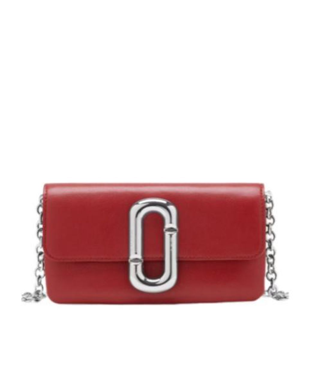 Marc Jacobs Red Scene Leather Wallet Crossbody