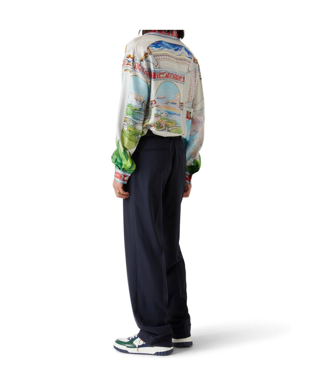 Casablanca Blue Tailored Pleated Trousers for men